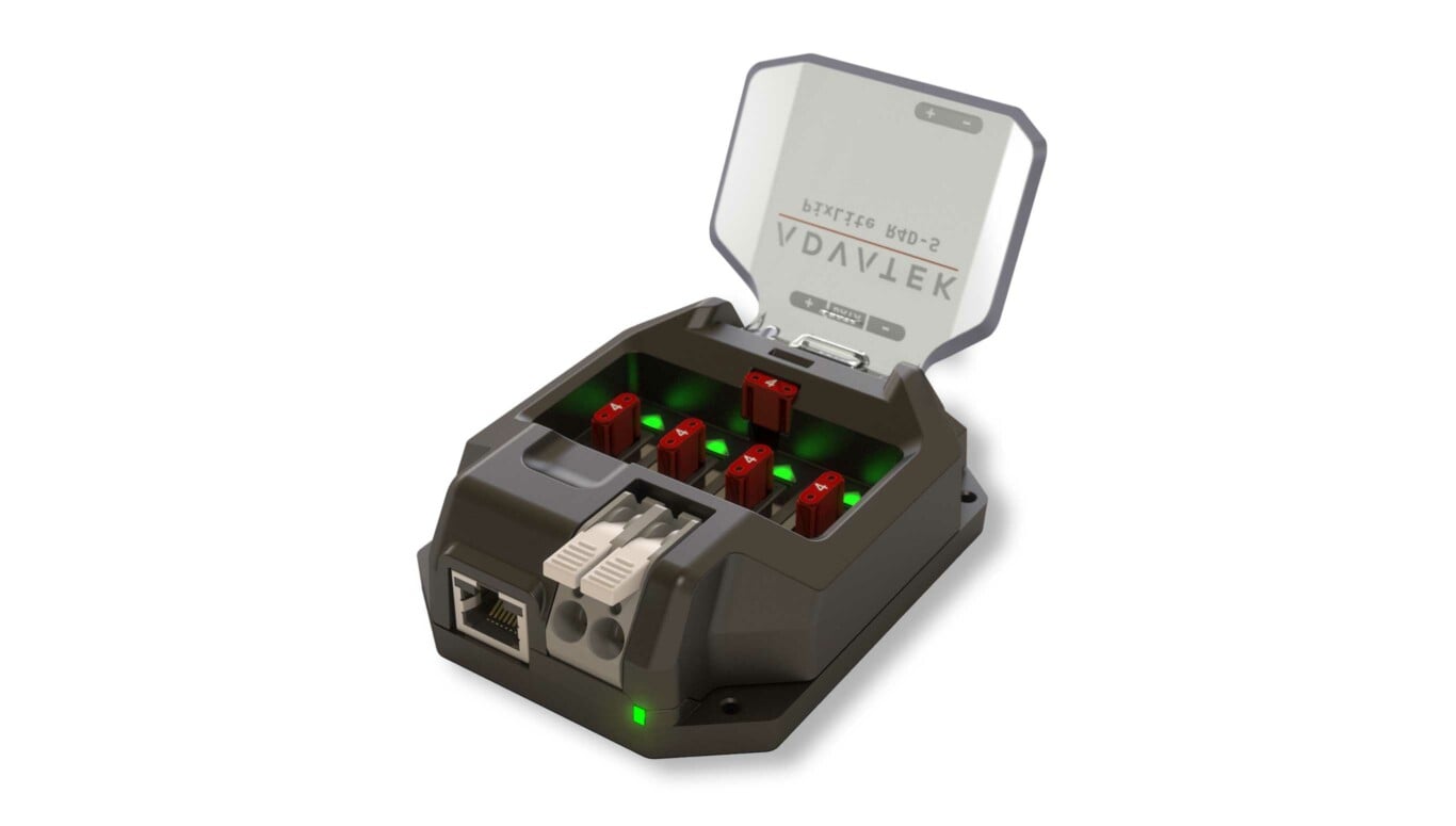 PixLite enclosure with lid opened